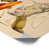  paddenstoelen Varieties Rode bruine kunst afdrukk Poster (Hoek)