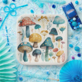 Paddenstoelen Verjaardagsfeestdouche Papieren Bordje (Feest)