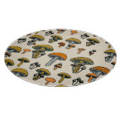 Paddenstoelen vintage patroon snijplank (Hoek)