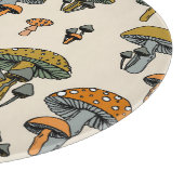 Paddenstoelen vintage patroon snijplank (Hoek)