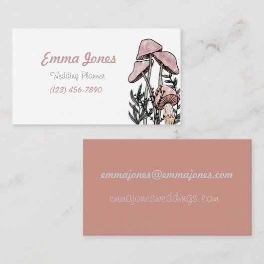 paddenstoelen visitekaartje (Voorkant / Achterkant)