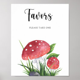 Paddenstoelen vliegen amanita baby shower gunstlin poster