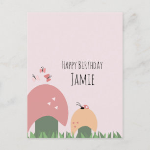 Paddenstoelen, Vlinders en Lieveheersbeestjes Gelu Briefkaart