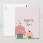 Paddenstoelen, Vlinders en Lieveheersbeestjes Gelu Briefkaart (Voorkant / Achterkant)