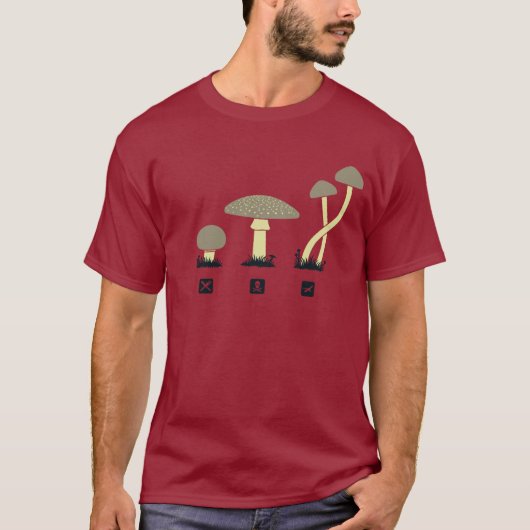Paddenstoelen (voedsel, gif, hoog) t-shirt (Voorkant)