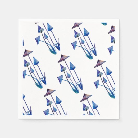 Paddenstoelen Waterverf tekenen Servetten (Voorkant)