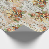 Paddenstoelen Woodland Sinaasappel Oude Letter Min Cadeaupapier (Hoek)