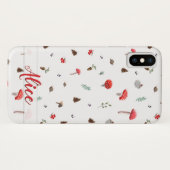 Paddenstoelen zacht najaarspatroon_wit Case-Mate iPhone case (Achterkant (horizontaal))