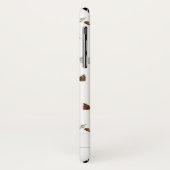 Paddenstoelen zacht najaarspatroon_wit Case-Mate iPhone case (Achterkant/links)