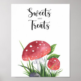 Paddenstoelen - zoete baby shower traktaties poster