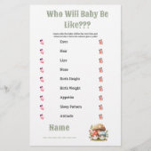 PaddenstoelenBaby shower dat Baby is Briefpapier (Voorkant)