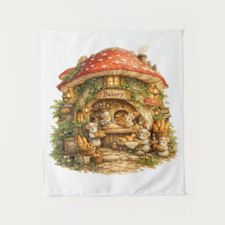 Paddenstoelenbakkerij | Whimsical Woodland Cottage Wandkleed