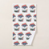 Paddenstoelenbloemen Woodland Kleurrijke Splash Bad Handdoek (Handdoek)
