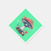 Paddenstoelenbloemen Woodland Kleurrijke Splash Servet (Hoek)