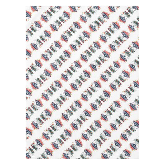 Paddenstoelenbloemen Woodland Kleurrijke Splash Tafelkleed (Voorkant)