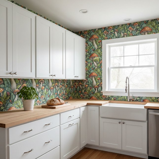 Paddenstoelenbos Behang (Creator heeft geüpload)