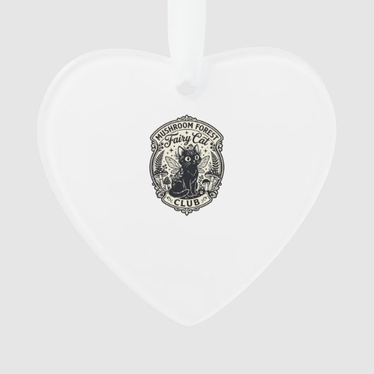 Paddenstoelenbos Fee Kat Grappige Kat Grafisch - P Ornament (voorkant)