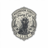 Paddenstoelenbos Fee Kat Grappige Kat Grafisch - P Sticker (Voorkant)
