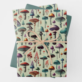 Paddenstoelenbos Inpakpapier Vel