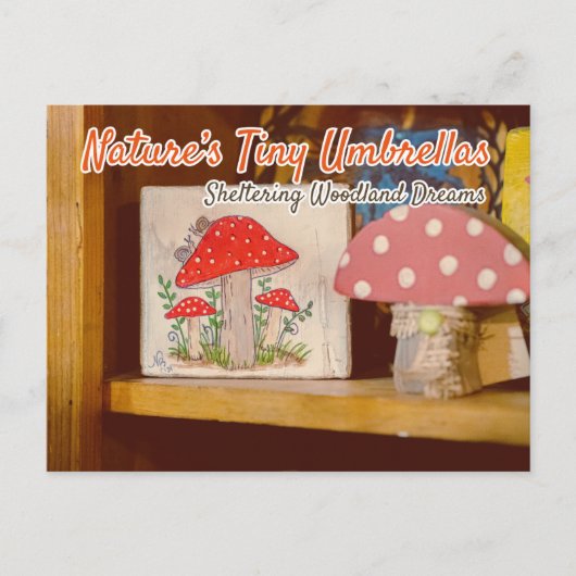 paddenstoelendecor briefkaart (Voorkant)