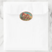 Paddenstoelendorp Ronde Sticker (Tas)