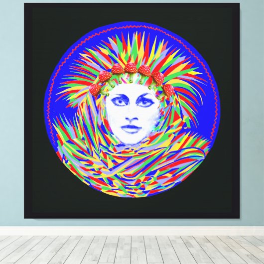 Paddenstoelendroom Canvas Afdruk (Insitu (Houten vloer))