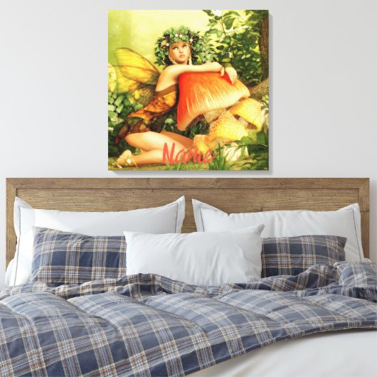 paddenstoelenfee Thunder_Cove Canvas Afdruk (Insitu (Slaapkamer))