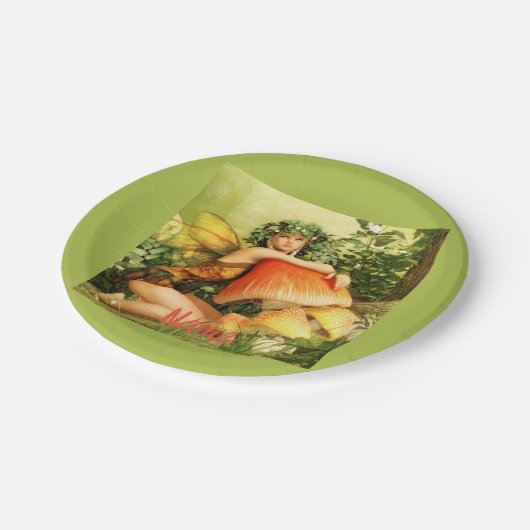 paddenstoelenfee Thunder_Cove Papieren Bordje (Gekanteld)