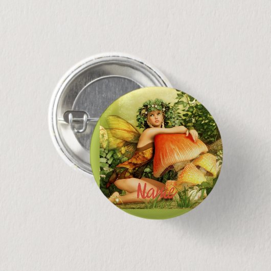 paddenstoelenfee Thunder_Cove Ronde Button 3,2 Cm (Voorkant /achterkant)