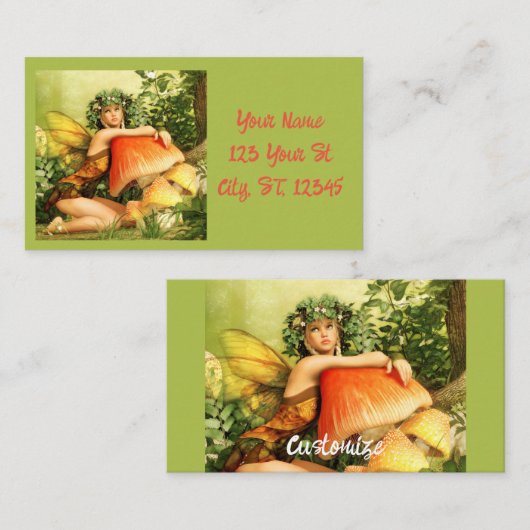 paddenstoelenfee Thunder_Cove Visitekaartje (Voorkant / Achterkant)