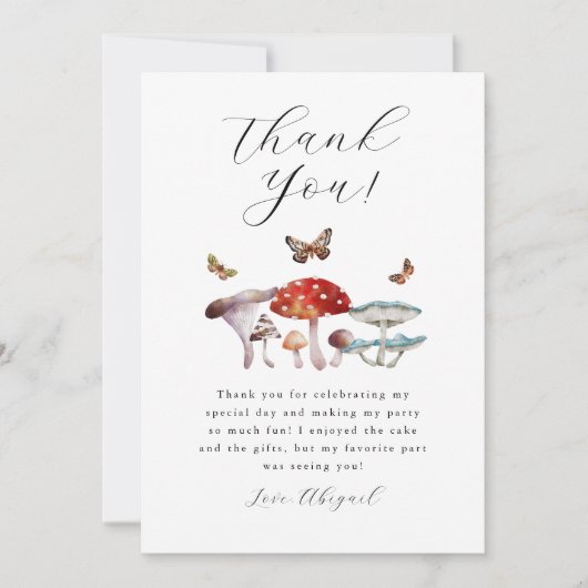 Paddenstoelenfeest Bedankkaart (Voorkant)