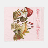 paddenstoelengnoom-betovering fleece deken (Voorkant (Horizontaal))