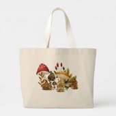 paddenstoelengnoom-betovering grote tote bag (Achterkant)