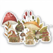 paddenstoelengnoom-betovering sticker (Voorkant)