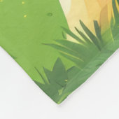 Paddenstoelenhuizen en regenboog 11 fleece deken (Hoek)