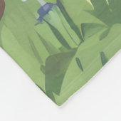 Paddenstoelenhuizen en regenboog 12 fleece deken (Hoek)