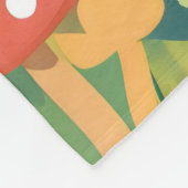 Paddenstoelenhuizen en regenboog 12 fleece deken (Hoek)