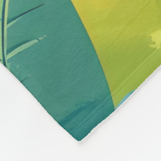 Paddenstoelenhuizen en regenboog 13 fleece deken (Hoek)