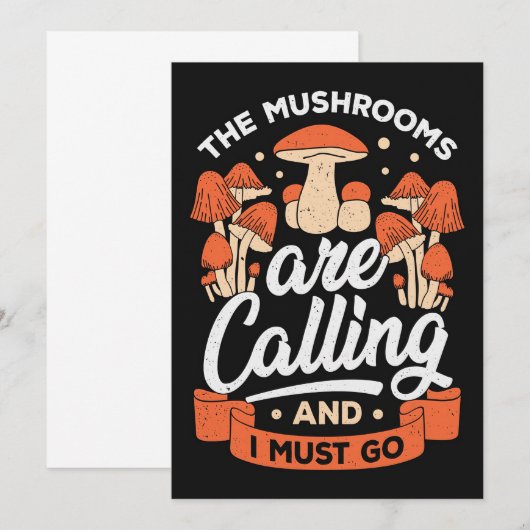 Paddenstoelenjacht De paddenstoelen roepen Kaart (Voorkant / Achterkant)