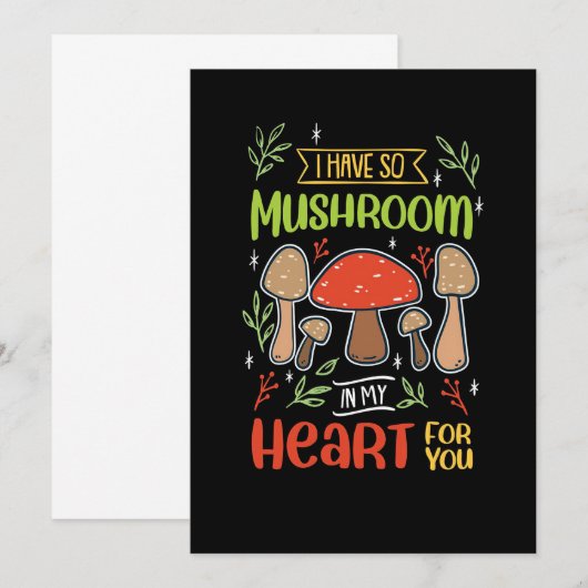 paddenstoelenjager die ik heb in mijn hart bedankkaart (Voorkant / Achterkant)