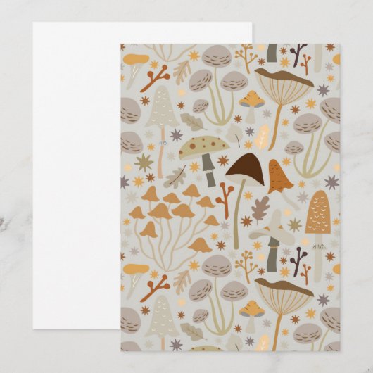 Paddenstoelenjager Mid Century Paddenstoelen Kaart (Voorkant / Achterkant)
