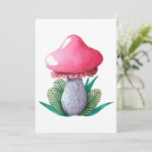 Paddenstoelenjager Paddenstoel En Bladeren Kaart (Staand voorkant)