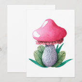 Paddenstoelenjager Paddenstoel En Bladeren Kaart (Voorkant / Achterkant)