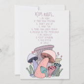 Paddenstoelenjager Paddenstoel En Kinderregels Kaart (Voorkant)