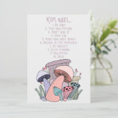 Paddenstoelenjager Paddenstoel En Kinderregels Kaart (Staand voorkant)