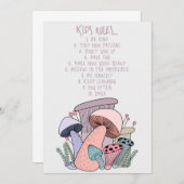 Paddenstoelenjager Paddenstoelen En Kinderen Regel Kaart (Voorkant / Achterkant)