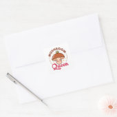 Paddenstoelenkoningin Vierkante Sticker (Envelop)