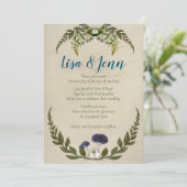  paddenstoelenkooi voor bruiloft kaart (Staand voorkant)