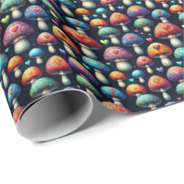 Paddenstoelenliefde Cadeaupapier