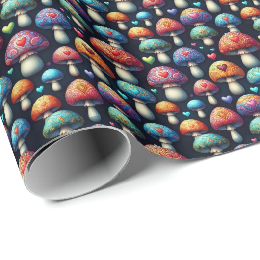 Paddenstoelenliefde Cadeaupapier (Rol Hoek)